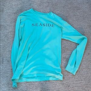 seaside turquoise long sleeve t-shirt